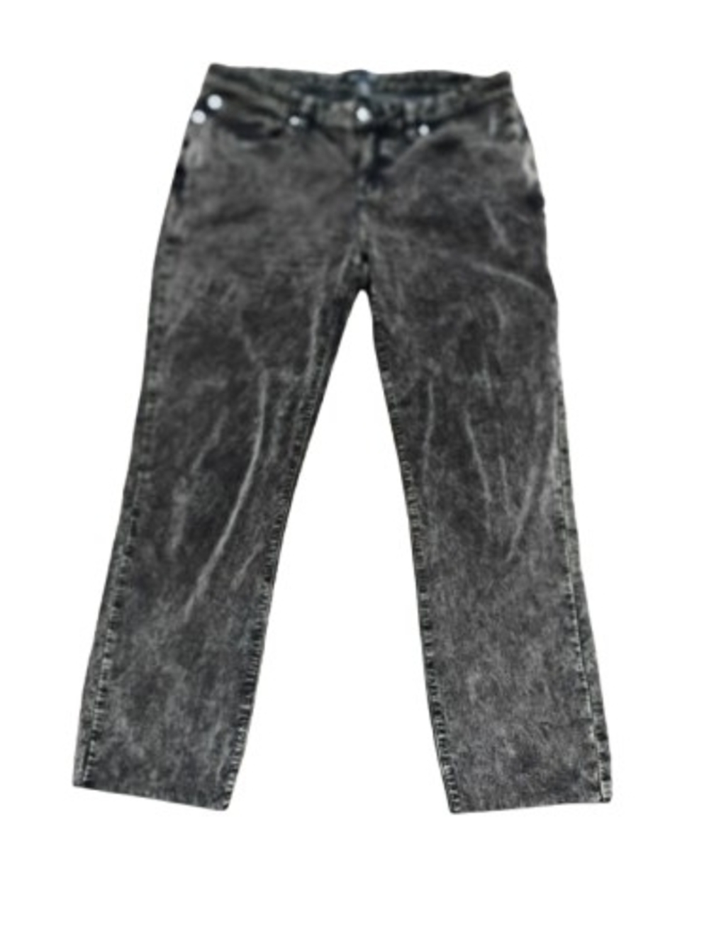 NEW Eileen Fisher Petite 8 Acid Wash Velvet 90s Straight Leg Pants